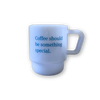 Created Co. 8oz Milk Glass Mug - Blue