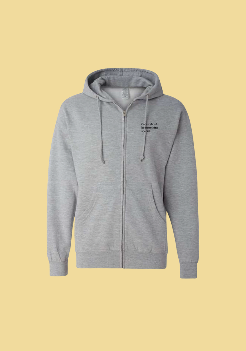 Ceremony Coffee Zip Hoodie - Heather Grey