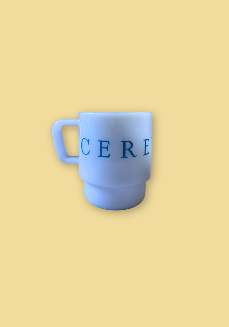 Created Co. 8oz Milk Glass Mug - Blue